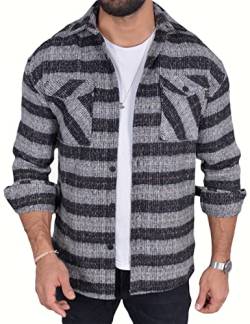 Megaman Holzfällerhemden | Herren Button Down Outdoor Baumwolle Freizeithemden | Flanellhemden Herren Langarm | Schwarz, X-Large von Megaman