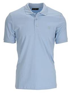 Megaman Polo Shirts Herren Kurzarm Golf Tennis Atmungsaktives Outdoor Sommer Sports Poloshirt | Blau, XX-Large von Megaman