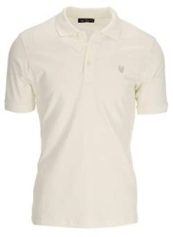Megaman Polo Shirts Herren Kurzarm Golf Tennis Atmungsaktives Outdoor Sommer Sports Poloshirt | Weiß, X-Large von Megaman