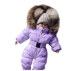 Mantel warm Outings Winter Thick Strampler Onesies Kapuze Overall Outfits 0-24 Monate Strampler Jacke Kapuze Overalls Oberbekleidung Mädchen Baby Junge Kapuzene Schneeanzug Baby 80 Sterntaler von Meggsnle