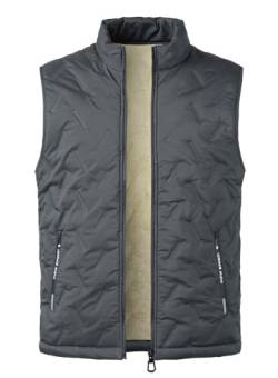 MeiLayM Herren Fleece Gefütterte Weste Freizeit Ärmellos Jacke Stehkragen Reißverschlusstasche Kuschelig Weste Winterweste Outdoor Weste Warme Fleeceweste Anglerweste mit Multi Taschen von MeiLayM