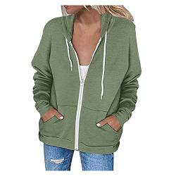 MeiLyviba Damen Kapuzenjacke Kapuzenpullover Vintage Oversize Sweatjacke Sweatshirt College Jacke Übergangsjacke Zip Hoodie Hoody Mit Kapuze Kapuzenjacke Y2K Teenager Mädchen Kaputzenpullis von MeiLyviba