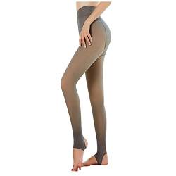 MeiLyviba Thermo Strumpfhose Damen:Thermostrumpfhosen Fleece Gefütterte Strumpfhose Winter Gefälschte Durchscheinend Dicke Pantyhose Warmer Leggings Dicke Hautfarben Übergrößen Thermostrumpfhose von MeiLyviba