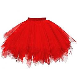 MeiLyviba Tüllrock für Damen Mädchen Tüllrock mit Sternpailletten Damen Tüllrock 50er Tütü Rock Kurz Ballett Unterrock Tutu Tanzkleid Ballkleid Abendkleid Petticoats Karneval Kostüm Taille von MeiLyviba