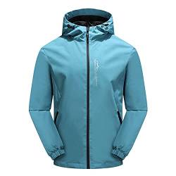 Regenjacke Herren Radjacke Fahrrad Leicht Wasserdicht Und Atmungsaktiv Rain Jacket Men Dünne Fahrradjacke Mit Kapuze Ultraleichte Radsport-Jacken Sommer Herbst Mänte Fahrradbekleidung Windjacke von MeiLyviba