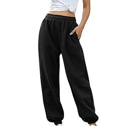 Sporthose Damen High Waist Mit Taschen Jogginghose Lang Hose Freizeithose Einfarbig Baggy Kordelzug Trainingshose Sweathose Relaxhose Laufhosen Trainingshose Sportbekleidung Bequem Für Sport Yoga Gym von MeiLyviba