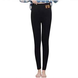 Thermoleggings Damen Gefüttert Lamb Frauen Warme Schlanke Hose Winter Lamm Plüsch Jogginghose Verdickte Teddy Fleece Jogginghose Hohe Taille Übergroße Leggings Für Frauen High Waist Lang Yogahose von MeiLyviba