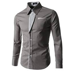 Weißes Hemd Herren Regular Fit Bügelfrei Mit Geradem Schnitt Businesshemden Und Freizeithemden Für Männer Anzug Hemd Business Slim Fit Langarm Herrenhemd Stretch Langarm Hemd Modische Casual von MeiLyviba