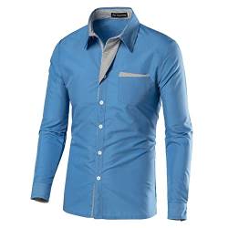 Weißes Hemd Herren Regular Fit Bügelfrei Mit Geradem Schnitt Businesshemden Und Freizeithemden Für Männer Anzug Hemd Business Slim Fit Langarm Herrenhemd Stretch Langarm Hemd Modische Casual von MeiLyviba