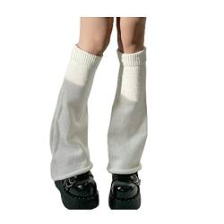 Damen lose gestrickte Beinlinge Kniehohe Stiefelstrümpfe Lange Socken für Partysport Freizeitsocken von MeiPing
