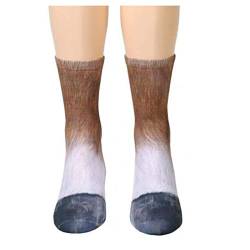 MeiPing 3D Print Tier Füße Socken Sublimated Neuheit Lustige Socken, Unisex Erwachsene Baumwolle Klar Und Lebendige Socken Für Tier Füße Socken Männer Und Frauen von MeiPing