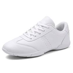 Damen Cheerleading Schuhe Mädchen Weiß Cheer Shoes Tanzschuhe Fitness Gymnastik Dance Schuhe Yoga Training Schuhe Weiß 36 von Meidiastra