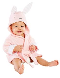 Meihuida Mädchen Jungen Baby & Fleece Bademantel Robe Super weicher Fleece Bademantel (6-12 Monate, Kaninchen) von Meihuida