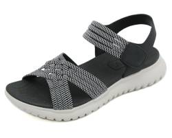 Meik Mangni Damen Sandalen Sommer Wandersandalen Freizeit Plateau Rutschfeste Sandaletten Sportsandalen Wanderschuhe für Sport Strand Schwarz Gr.38 von Meik Mangni