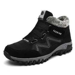 Meik Mangni Herren Damen Winterstiefel Schneestiefel Warme Gefüttert rutschfest Trekking Wanderschuhe Sportschuhe Outdoor Wanderstiefel Stiefel,Schwarz,Gr.38EU=Etikett 39EU von Meik Mangni