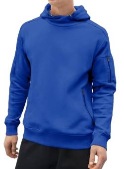 Meilicloth Hoodie Herren Zip Männer Workout Kapuzenpullover Sweatshirt Pullover Blau M von Meilicloth