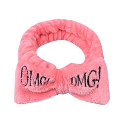 Frauen Mädchen Fashion Cute/weich Carol Fleece Schleife Make-up Kosmetik Dusche Elastic Haarband Hot Band Bowknot Haarbänder Korallen Samt Gesicht Waschen Stirnband Bow Knot Haar Ring Kopf Reifen von Meilily_Haarband