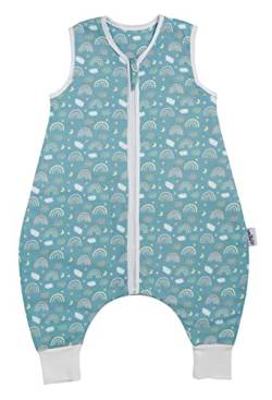 Mein Liebeskind® Baby Schlafsack mit Füßen 1,5 TOG - Ganzjahres Schlafsack mit Beinen - 100% Baumwolle - Oeko-Tex zertifiziert (Rainbow, 70 cm) von Mein Liebeskind