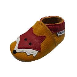 Mejale Hausschuhe für Kinder, Baby, aus weichem Leder, für erste Schuhe, 0 bis 36 Monate, Braun - braun - Größe: 0-6 mois von Mejale