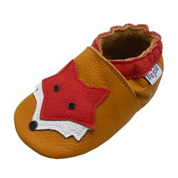 Mejale Weiche Gummisohle Babyschuhe Leder Hausschuhe Lauflernschuhe Krabbelschuhe Kleinkind Kinderschuhe Karikatur (Braun Fuchs, 12-18 Monate, L) von Mejale