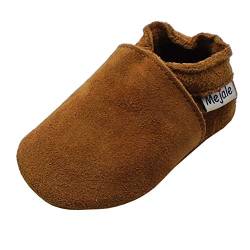 Mejale Weiche Leder Schlüpfen Lauflernschuhe Krabbelschuhe Babyschuhe Mokassin (23/24 EU, Leicht Braun, numeric_23) von Mejale