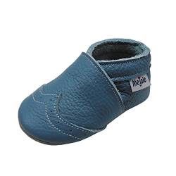 Mejale Weiche Sohle Leder Babyschuhe Lauflernschuhe Krabbelschuhe Kleinkind Kinderschuhe Hausschuhe(hellblau,12-18 Monate,L) von Mejale