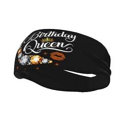 Happy Birthday Sport-Schweißbänder für Damen und Herren, feuchtigkeitsableitendes Stirnband zum Laufen von Melbrakin