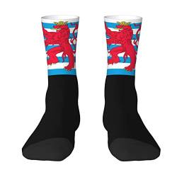 Melbrakin Crew-Socken mit Flagge von Luxemburg, sommerliche, feuchtigkeitsableitende Sportsocken für Herren und Damen von Melbrakin