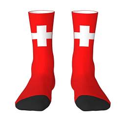 Melbrakin Crew-Socken mit Schweizer Flagge, sommerliche, feuchtigkeitsableitende Sportsocken für Herren und Damen von Melbrakin