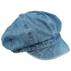 Melegari Jeans Mütze mit Visier Damen | Jesolo | Denim Baumwollmütze | Bakerboy cap, hellblau, One size von Melegari