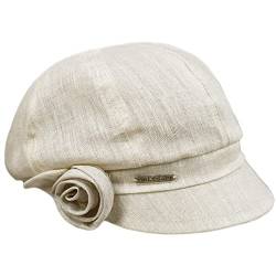 Melegari Mütze mit Visier 100% Leinen | Lucca | Baloon cap | Made in Italy | Frühling Sommer, beige, One size von Melegari