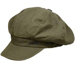 Melegari Mütze mit Visier 100% Leinen | Versilia | Baloon cap | Made in Italy | Frühling Sommer, militär-grün, One size von Melegari