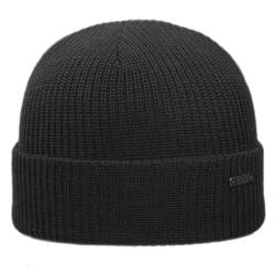 Melegari Strickmütze | US Watch Cap Delta | Reine Wolle | Unisex | Herbst Winter, Schwarz , 54-61 von Melegari