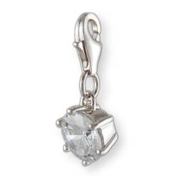 Melina Damen-Charm Anhänger Kristall White 925 Sterling Silber 1800904 von Melina