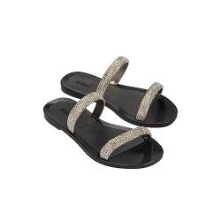 melissa Damen Glitz Ii Ad Flache Sandale, Schwarz, 38 EU von Melissa