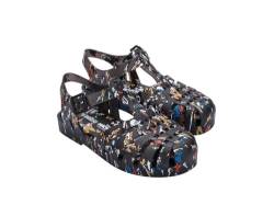 melissa Damen Mini Possession Print + Fischersandale, Schwarz, 32 1/9 EU von Melissa