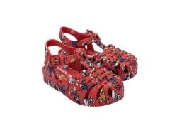 melissa Jungen Mädchen Mini Possession Print + Mickey and Friends Bb Flache Sandale, rot, 21 EU von Melissa