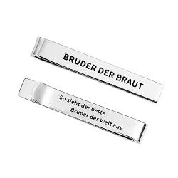 Geschenke für den Bruder der Braut: Krawattenklammer, Hochzeit-Krawattenklammer, Krawattenklammer aus Edelstahl, Hochzeitsgeschenk für den Bruder von Melix Home