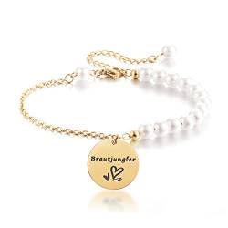 Melix Home Brautjungfer Geschenke Perlen Armbänder Hochzeit Geschenk für Trauzeugin Schmuck Armband von Melix Home