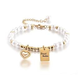 Melix Home Brautmutter Mutter der Braut Armband Geschenke Perlenarmband Hochzeitsgeschenk für Mutter Mutterschmuck Armbänder von Melix Home