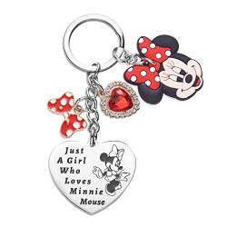 Melix Home Minnie Maus gefüllte Maus Schlüsselanhänger Cartoon Geschenke für Teenager Mädchen Tochter Frauen Geburtstagsgeschenk Schlüsselanhänger von Melix Home