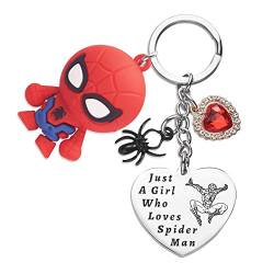 Melix Home Spiderman Stuff Spinnen-Schlüsselanhänger Superhelden-Geschenke für Teenager-Mädchen-Tochter-Frauen-Geburtstags-Geschenk-Schlüsselanhänger von Melix Home