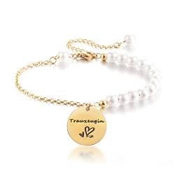 Melix Home Trauzeugin Geschenke Perlen Armbänder Hochzeit Geschenk für Brautjungfer Schmuck Armband von Melix Home