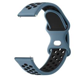 Meliya Kompatibel mit IDW13, IDW16, IDW19 Smartwatch-Bändern, 22 mm, weiches Silikon-Sportarmband, Ersatzband für Fitpolo/AITAFY/Konitee IDW13/Woneligo W3 Smartwatch für Damen und Herren, Schieferblau von Meliya