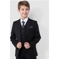Melli-Trends Kinderanzug Luxuriöser Jungen Anzug Kommunionanzug 6-teilig, in Schwarz (Sakko, Weste, Hemd, Hose, Krawatte und Einstecktuch) festlich, elegant von Melli-Trends