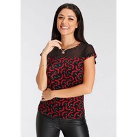 Melrose T-Shirt mit transparentem Ausschnitt von Melrose