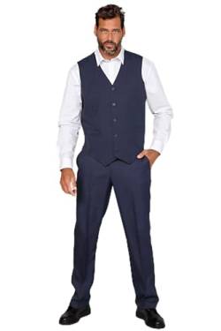 Men Plus Herren große Größen Übergrößen Menswear L-8XL Men+ Weste, Baukasten, Regular Fit, Futterrücken, bis 35 rauchblau 68 200150722-68 von Men Plus