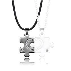 MenYiYDS 1 Pcs Personalisierte Damen-Puzzle-Halskette, romantisches Geschenk für Paar, Geburtstagsgeschenk für Freundin und Frau, Jahrestag von MenYiYDS