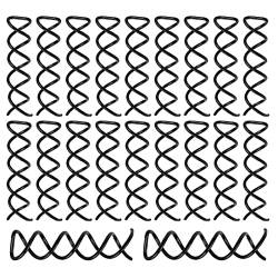MenYiYDS 20 Stück Schwarze Spiral-Haarspange, Spin-Clip, Spiralnadel, Spiral-Haarspange, Dutt-Haarnadel für DIY-Frisuren (Schwarz) von MenYiYDS