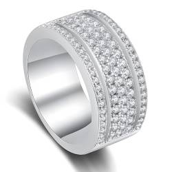 MenYiYDS 925 Voller Diamant Sterling Silber Ring Damen Männer einstellbare ringe Zappeln Friedensringe für Spinner Ring Retro Verstellbare Bandringe von MenYiYDS